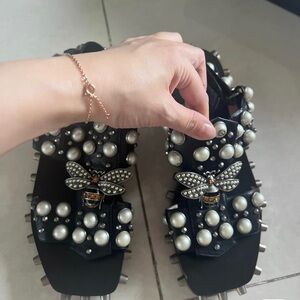 Gucci Marlene Pearly Caged Sandal